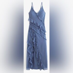 Abercrombie & Fitch Blue Ruffle Dress